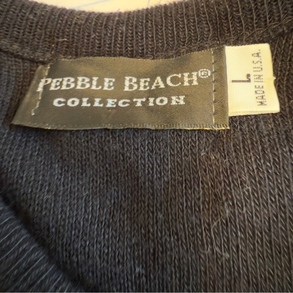 Pebble Beach Collection -Sweater Vest Size L -Spyglass Hill Pebble Beach Logo - Picture 4 of 7
